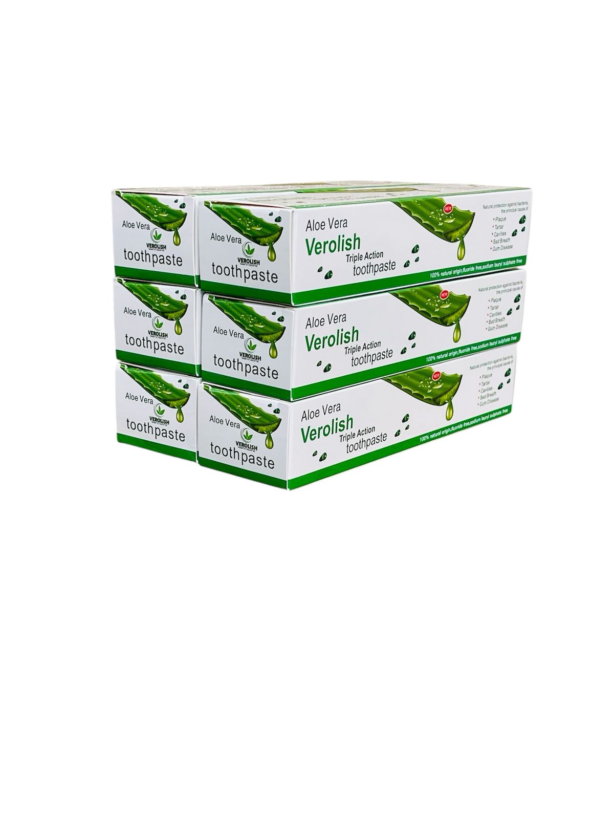 Verolish Aloe Vera 6xPack Toothpaste