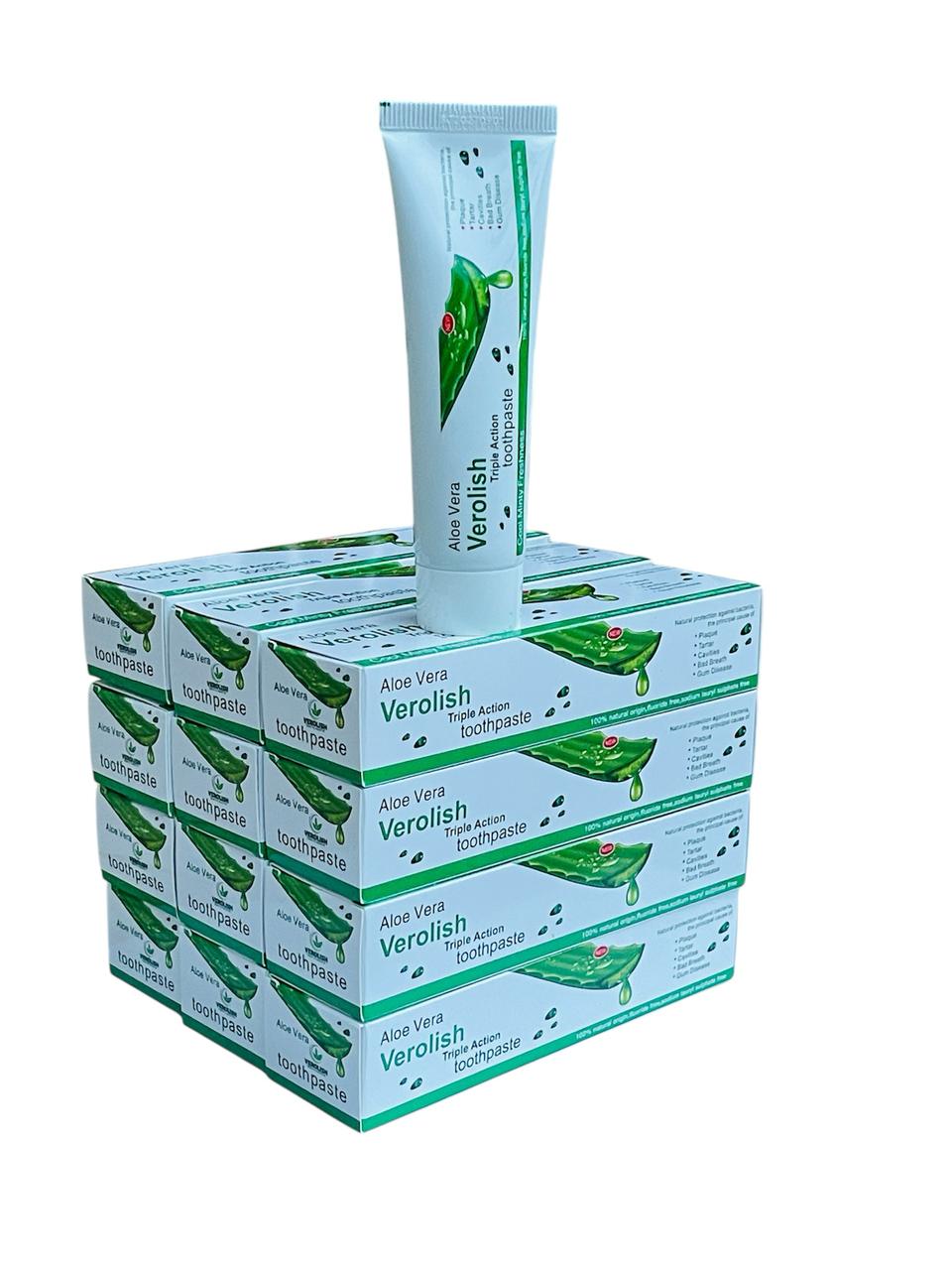 Verolish Aloe Vera Toothpaste Value Pack 12 x 100ml